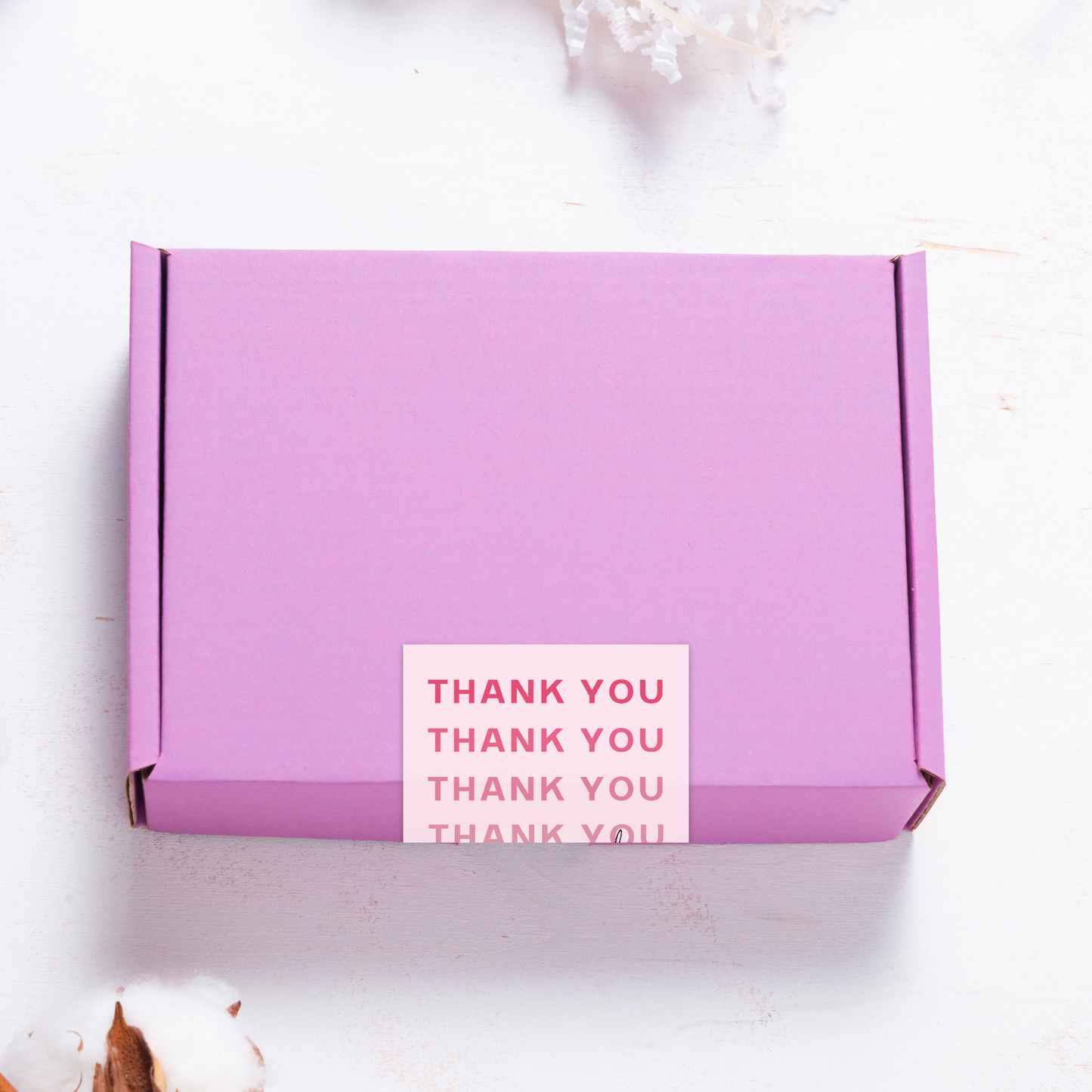 Box Sealer Sticker |Thank You| Neutral or Pink Packaging Seal