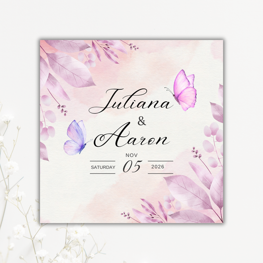 Pretty in Pink Floral Wedding Coaster Collection