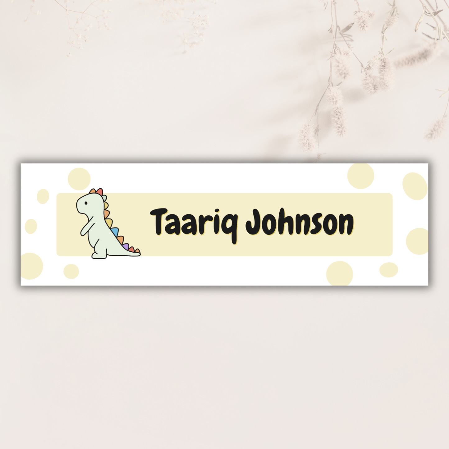 Personalised Dino Labels - 20 Pack
