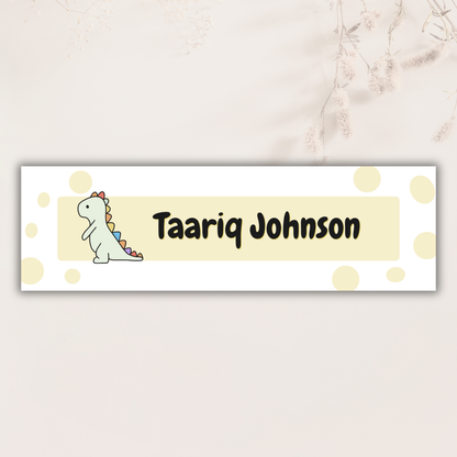 Personalised Dino Labels - 20 Pack