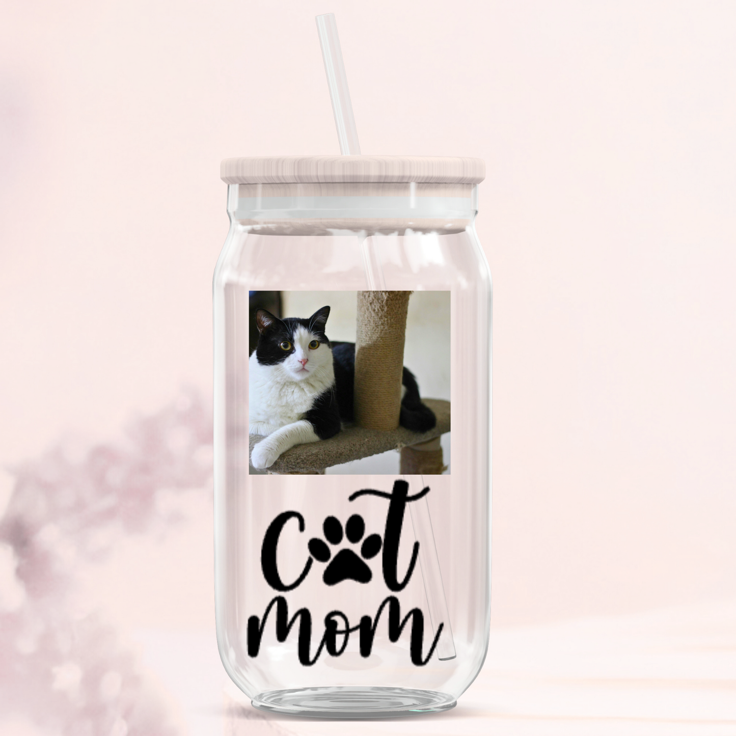Cat Mom Glass Can Tumblers