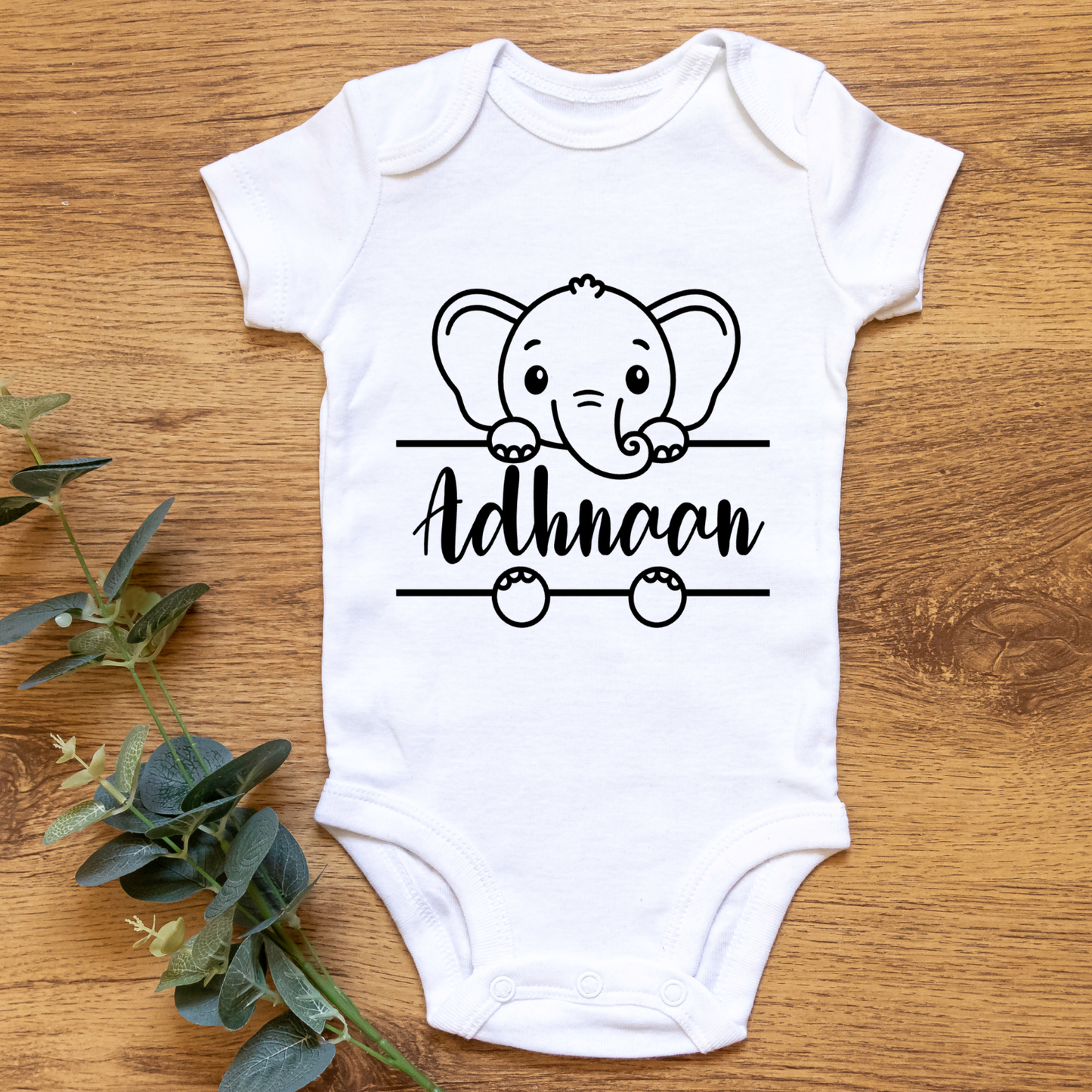 Peekaboo Elephant Baby Onesie