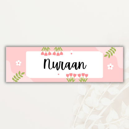 Blush Floral Personalised label - 20 Pack