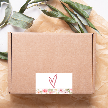 Pink Floral Thank You Packaging Sticker | Add Your Business Name