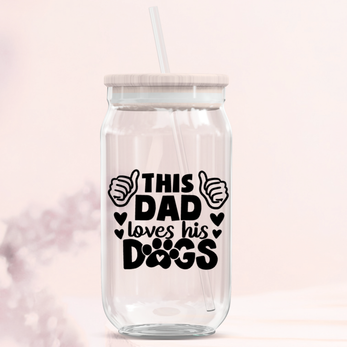 Dog Dad Glass Can Tumbler Collection