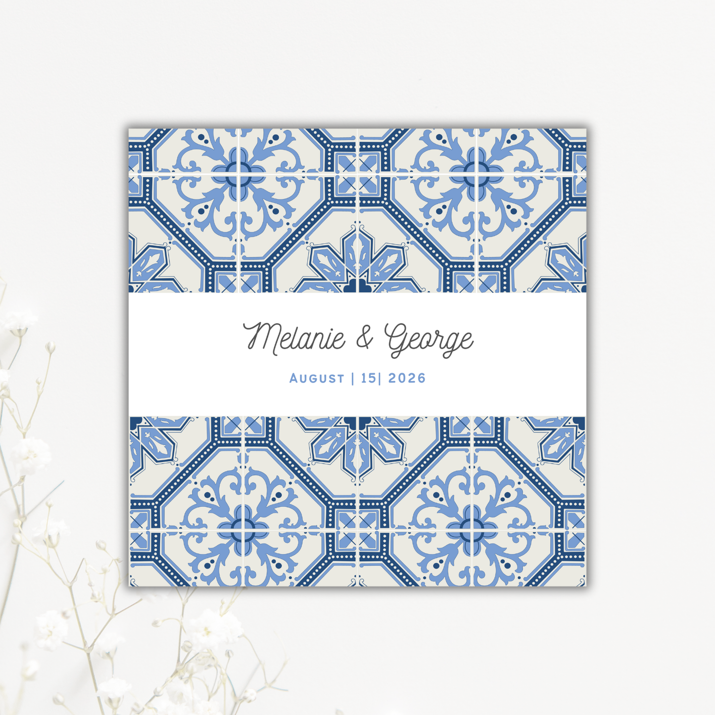 Greek Tile Wedding Coaster Collection