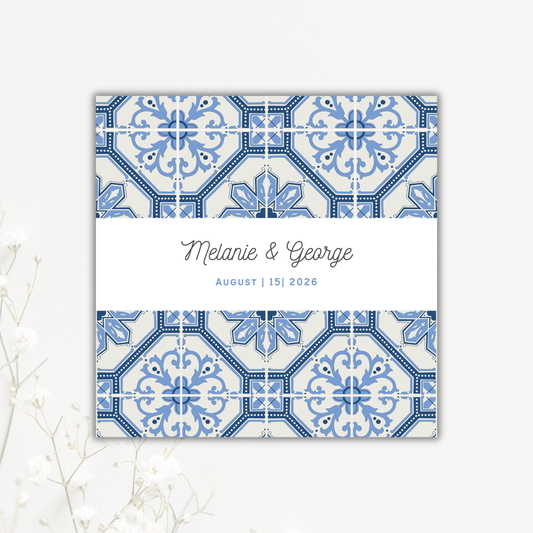 Greek Tile Wedding Coaster Collection