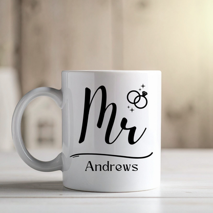 Personalised Mr & Mrs Mug Set
