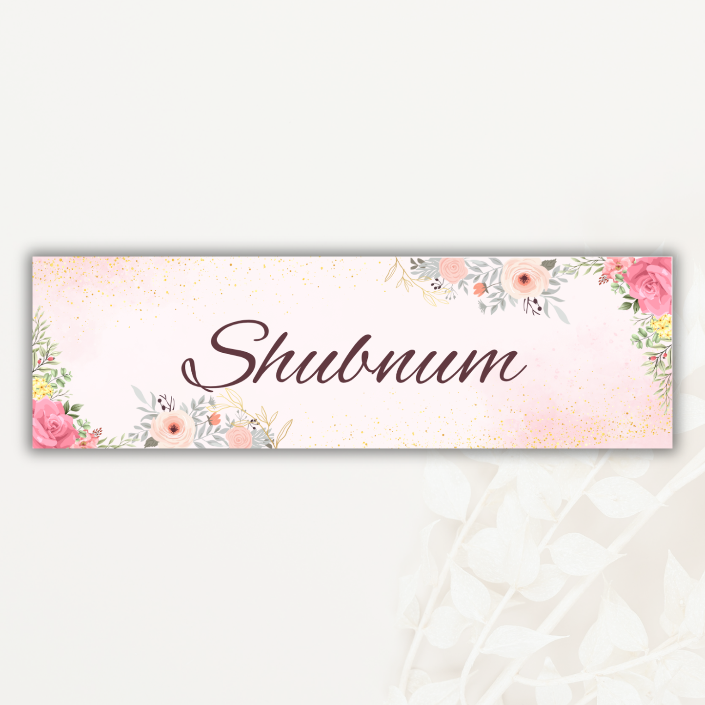 Luxe Floral Personalised Label - 20 Pack