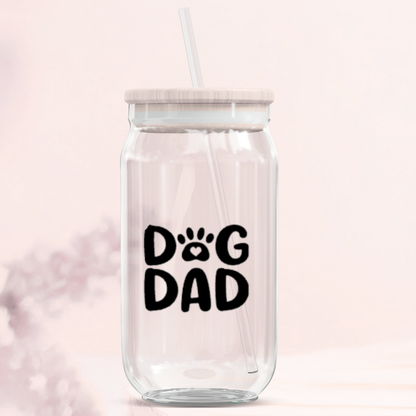 Dog Dad Glass Can Tumbler Collection