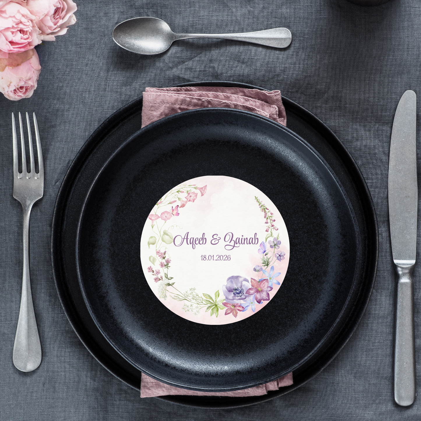 Elegant Floral Wedding coaster