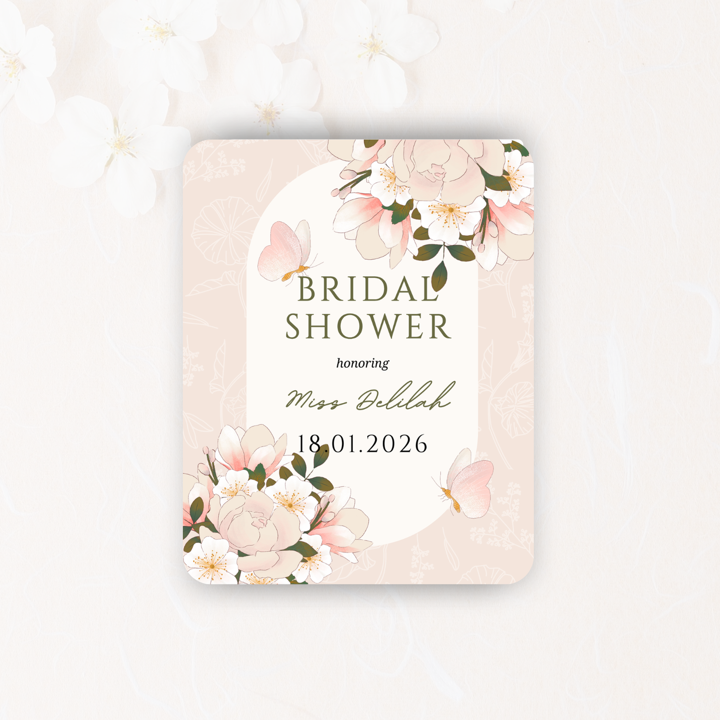 Personalised Bridal Shower Sticker