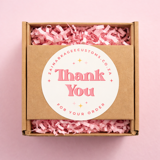 Thank You Sticker Sheets – Retro Pink Sparkle