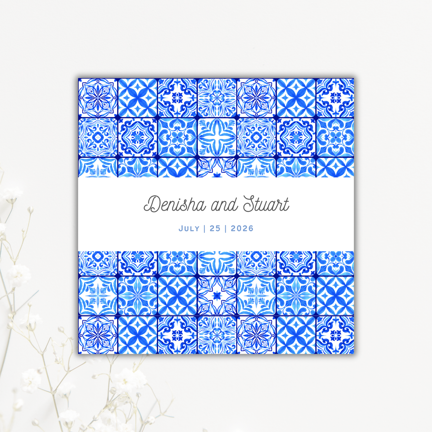 Greek Tile Wedding Coaster Collection
