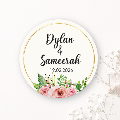 Wedding Stickers- Floral Watercolour
