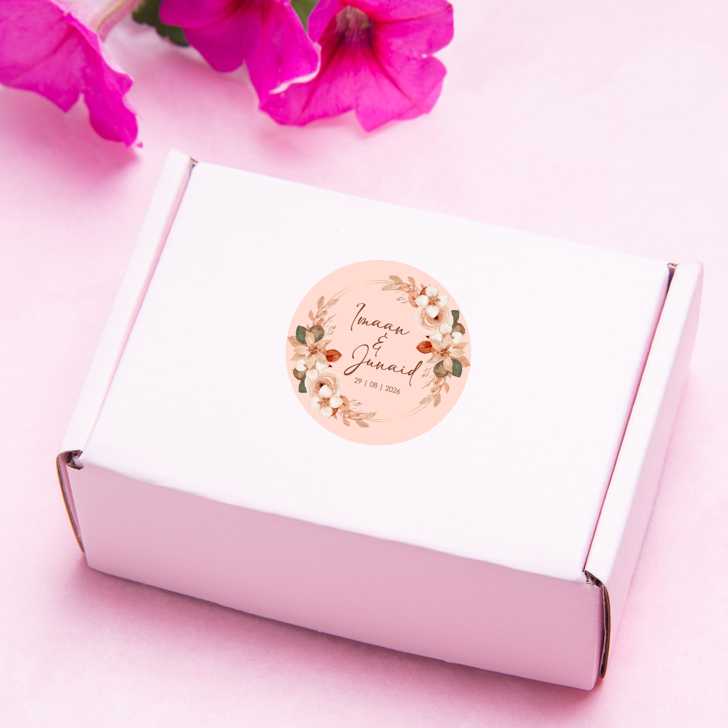 Wedding Sticker- Coral Floral