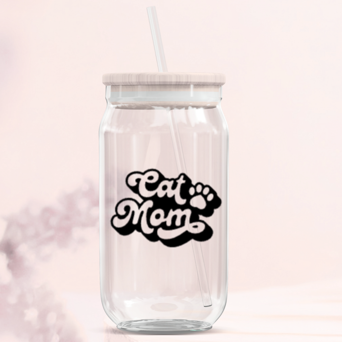 Cat Mom Glass Can Tumblers